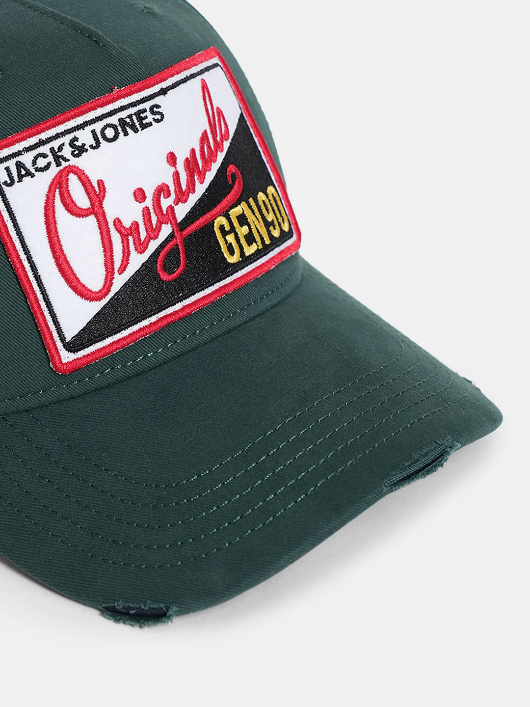 Green Cotton Printed Cap - Image 4