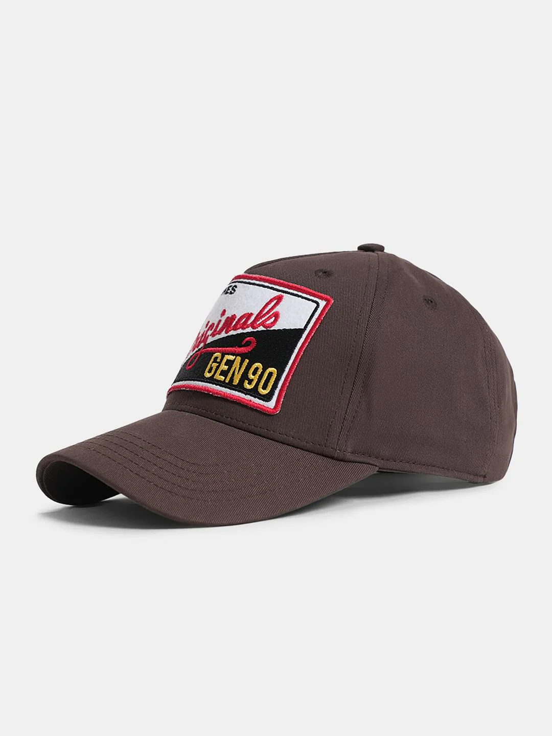 Brown Cotton Printed Cap - Image 2