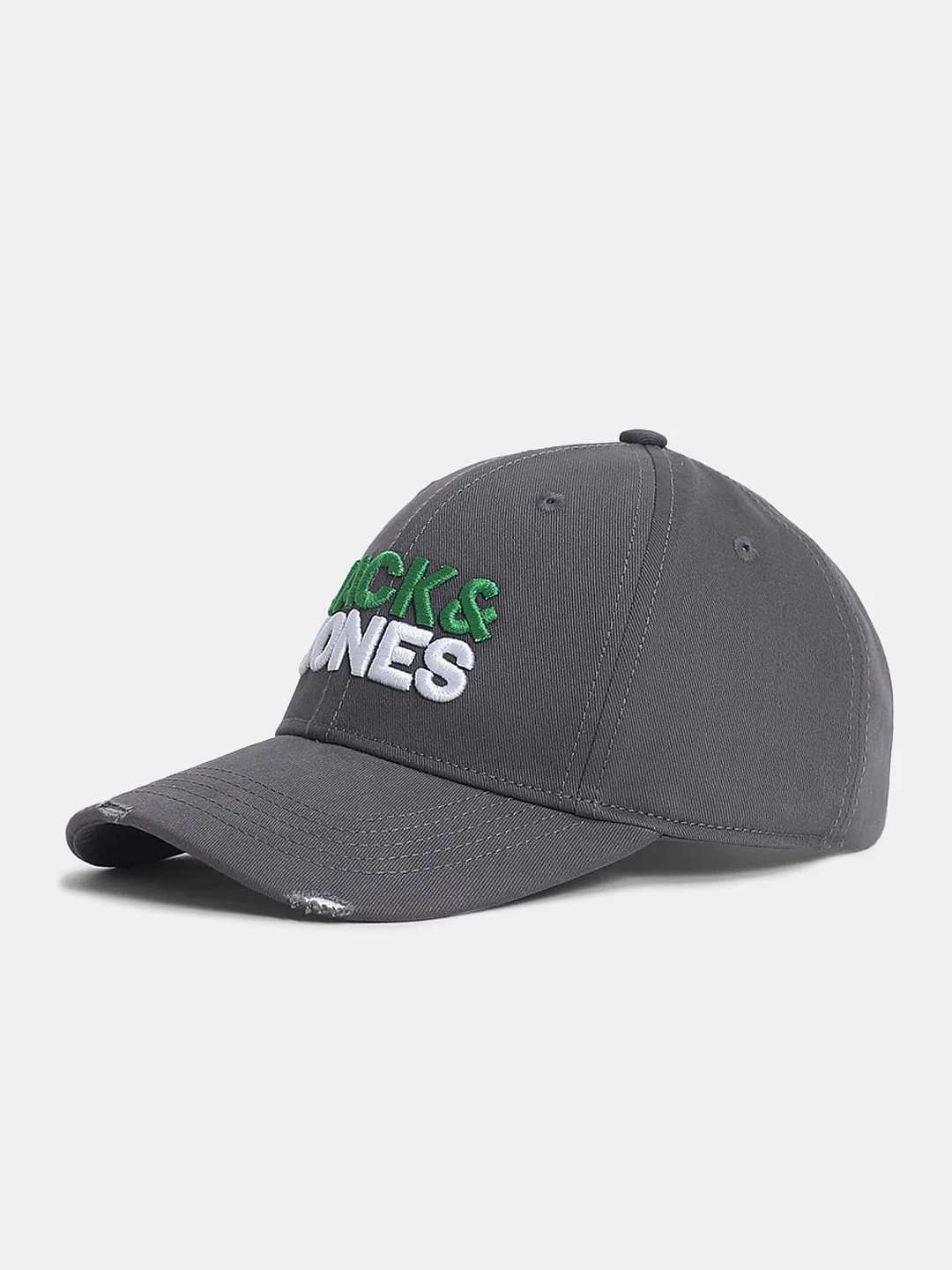 Grey Logo Print Baseball Cap - Image 2