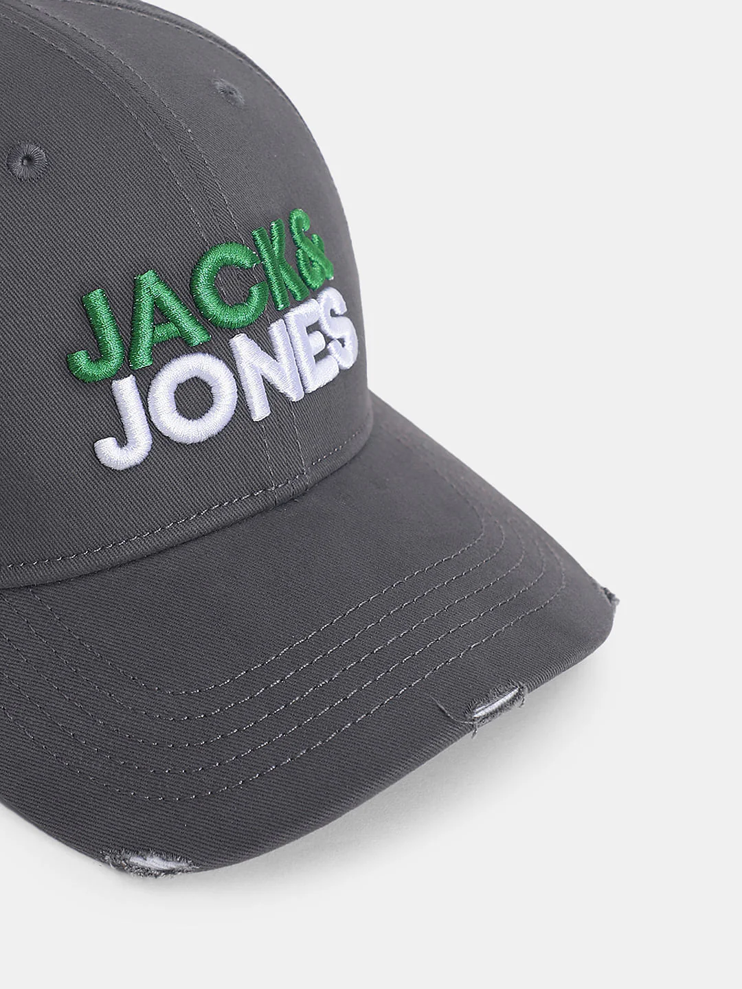 Grey Logo Print Baseball Cap - Image 4