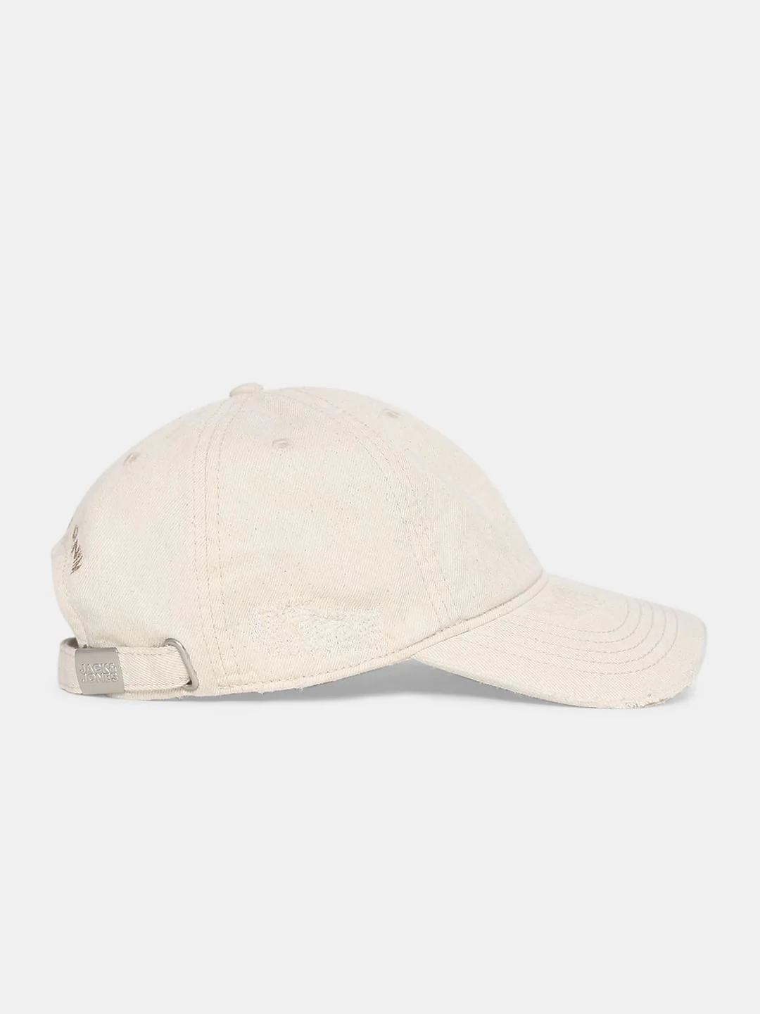 Ecru Ripped Denim Cap - Image 3