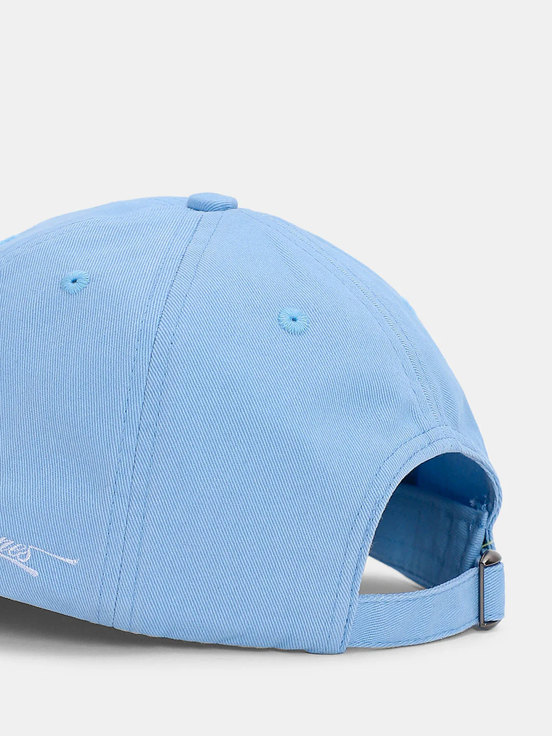Light Blue Cotton Baseball Cap - Image 5