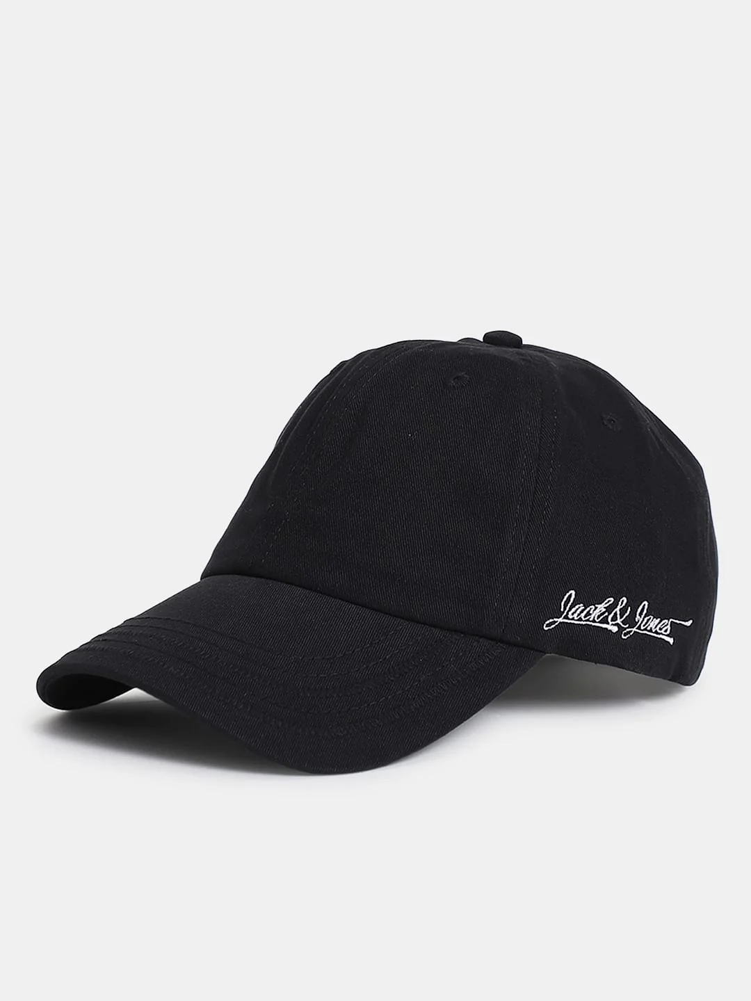 Black Cotton Baseball Cap - Image 2