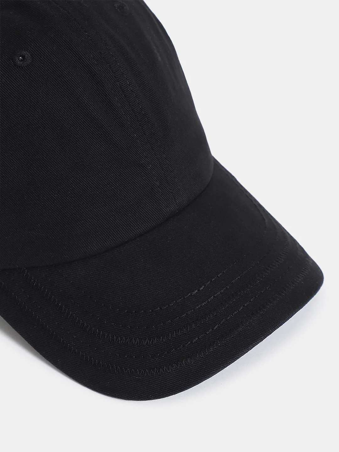 Black Cotton Baseball Cap - Image 4