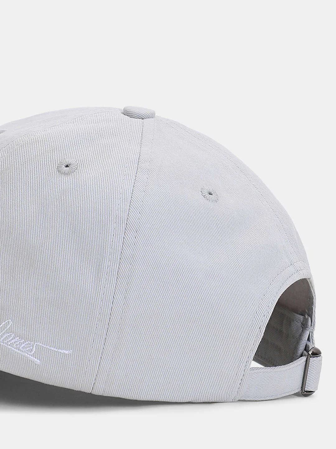 Light Grey Cotton Baseball Cap - Image 5