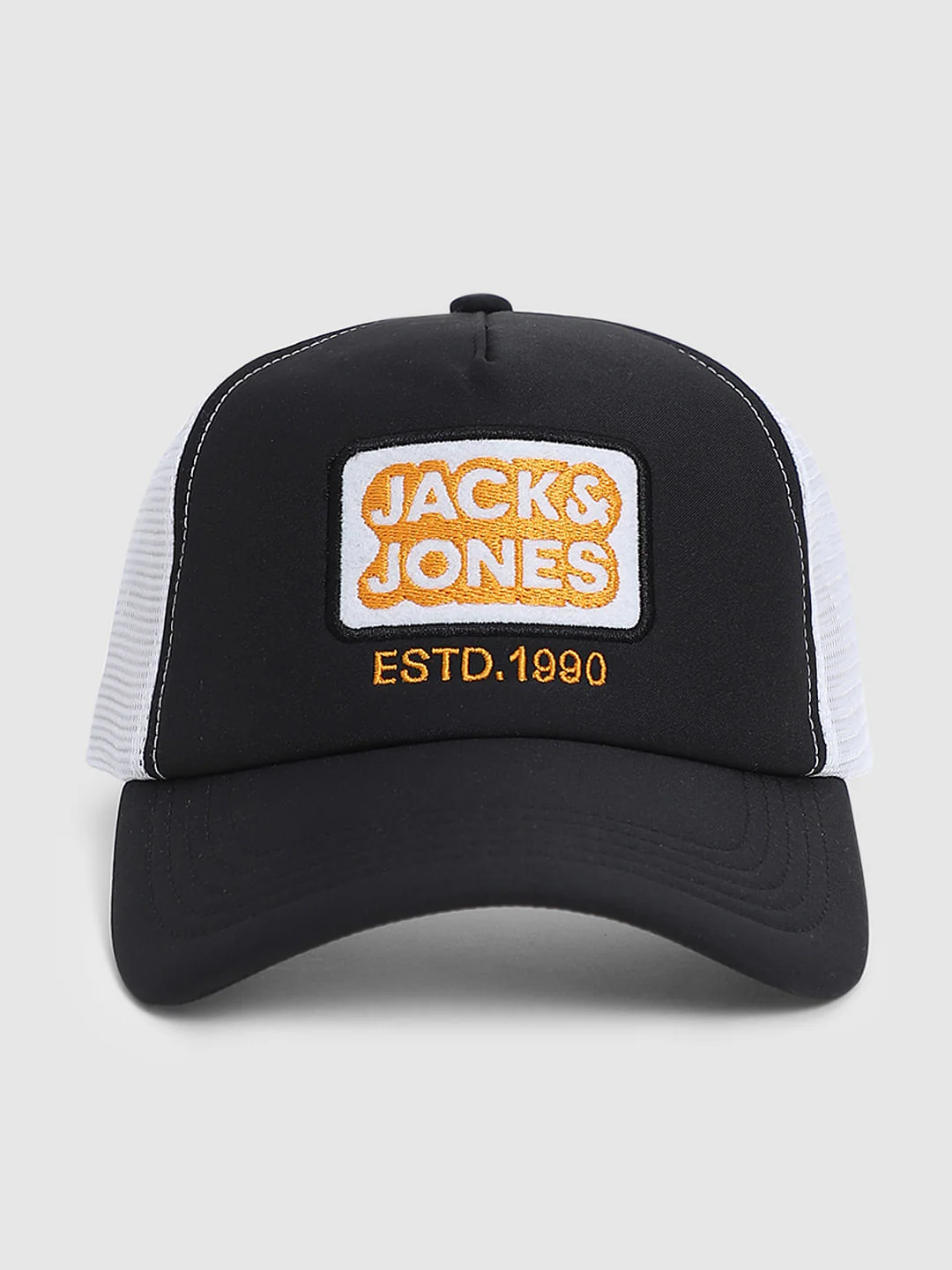 Black Colourblocked Mesh Cap