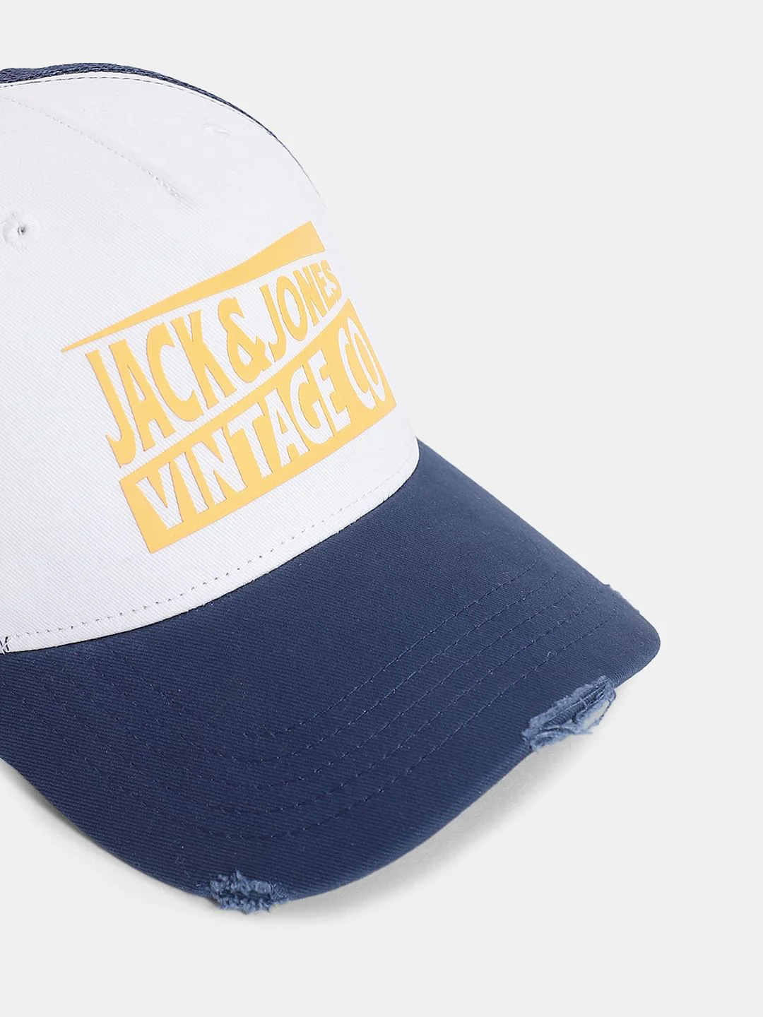 Blue Colourblocked Mesh Trucker Cap - Image 4