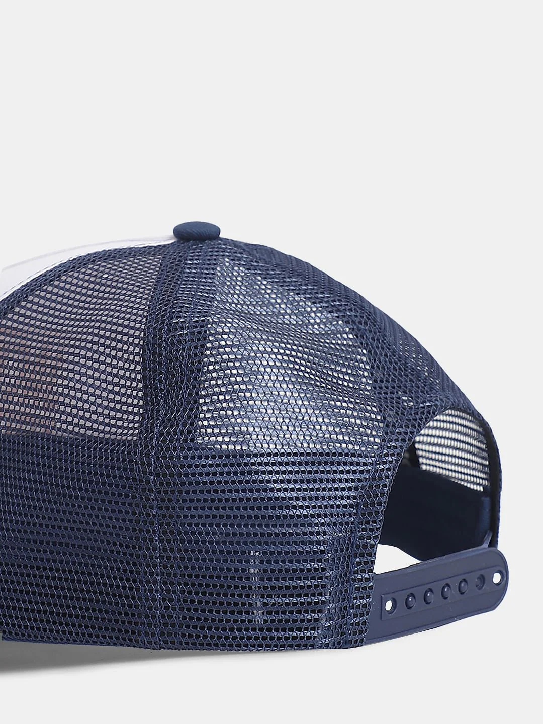 Blue Colourblocked Mesh Trucker Cap - Image 5