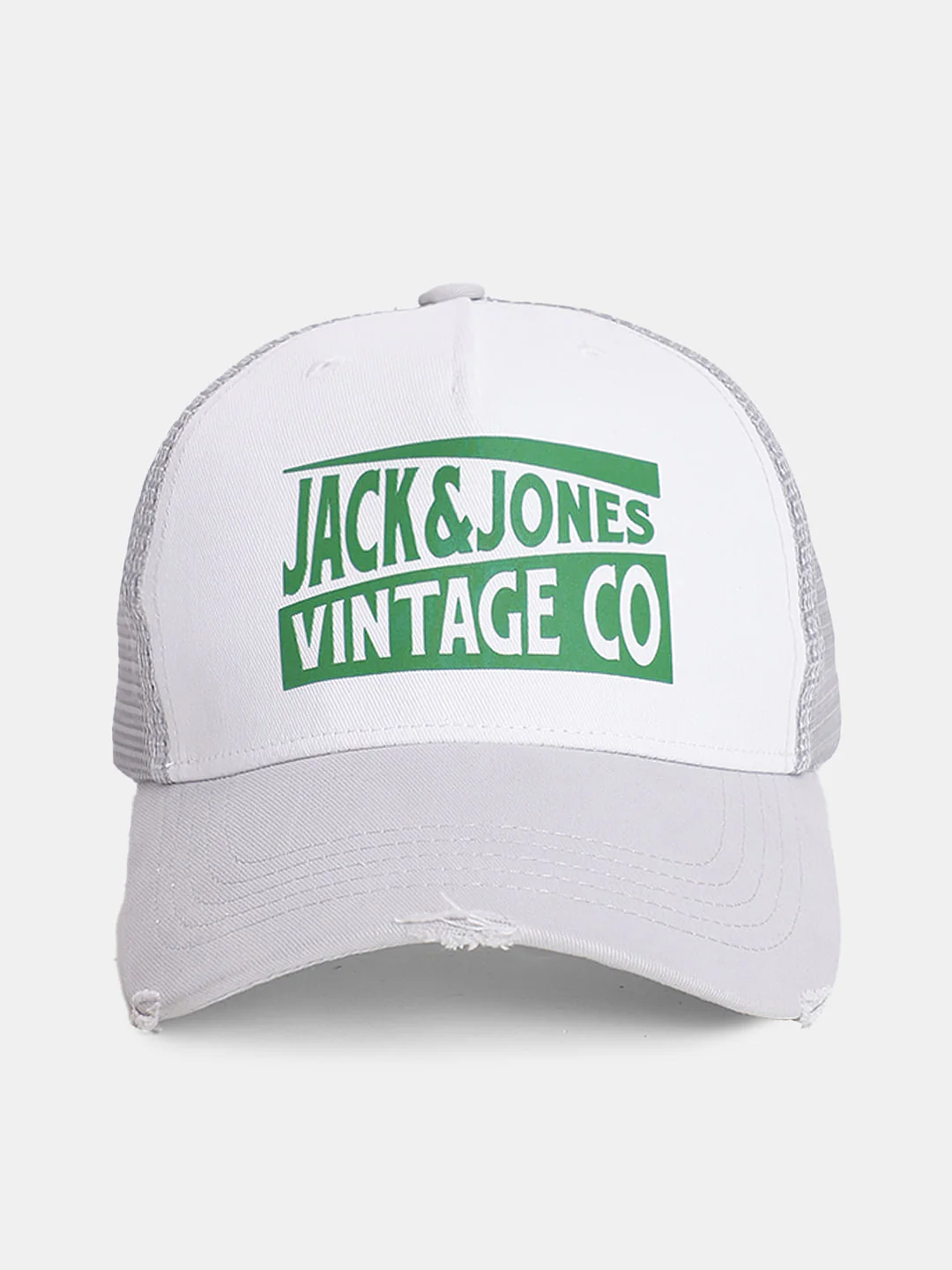 Grey Mesh Detail Trucker Cap