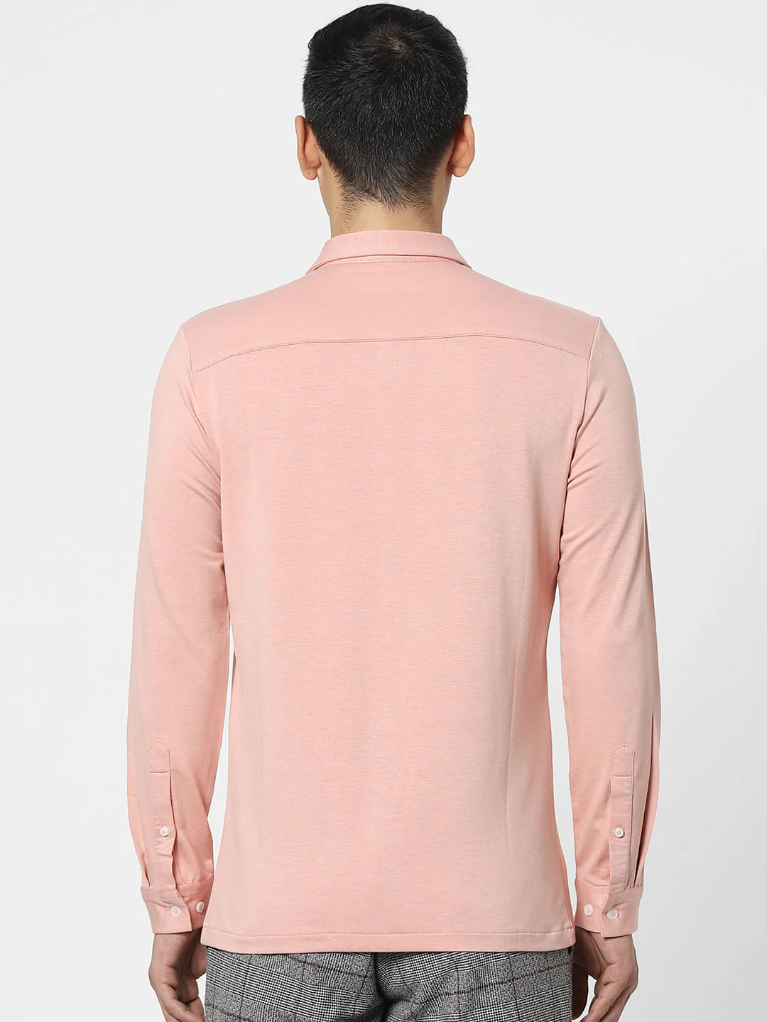 Peach Knit Full Sleeves Shirt - Image 4