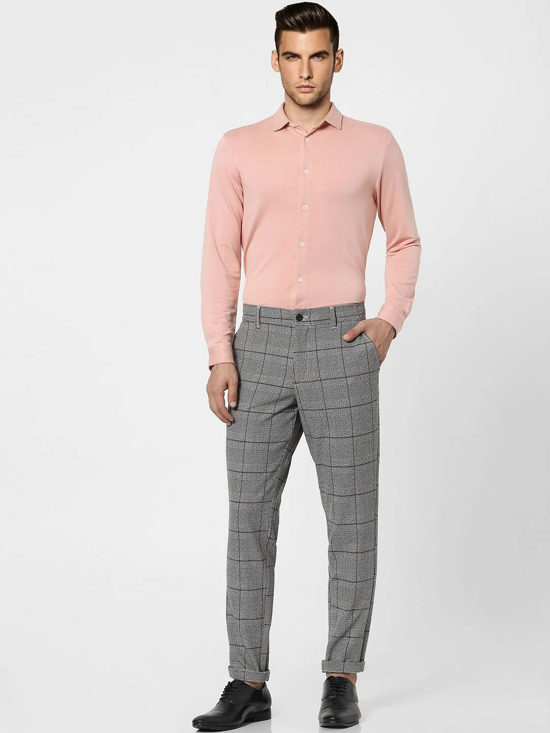 Peach Knit Full Sleeves Shirt - Image 6