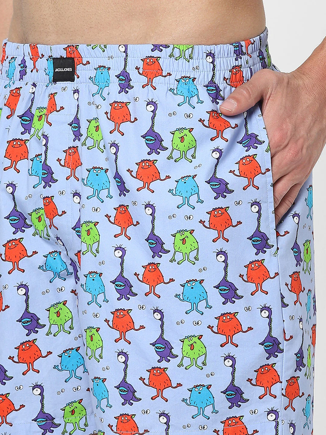 Light Blue Graphic Print Boxers - Image 4