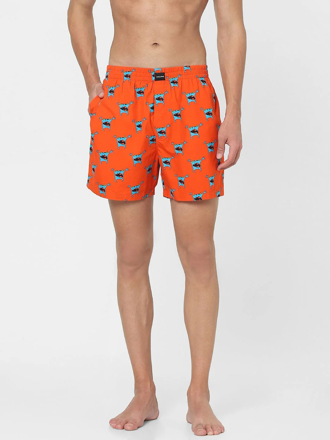 Orange Printed Boxers