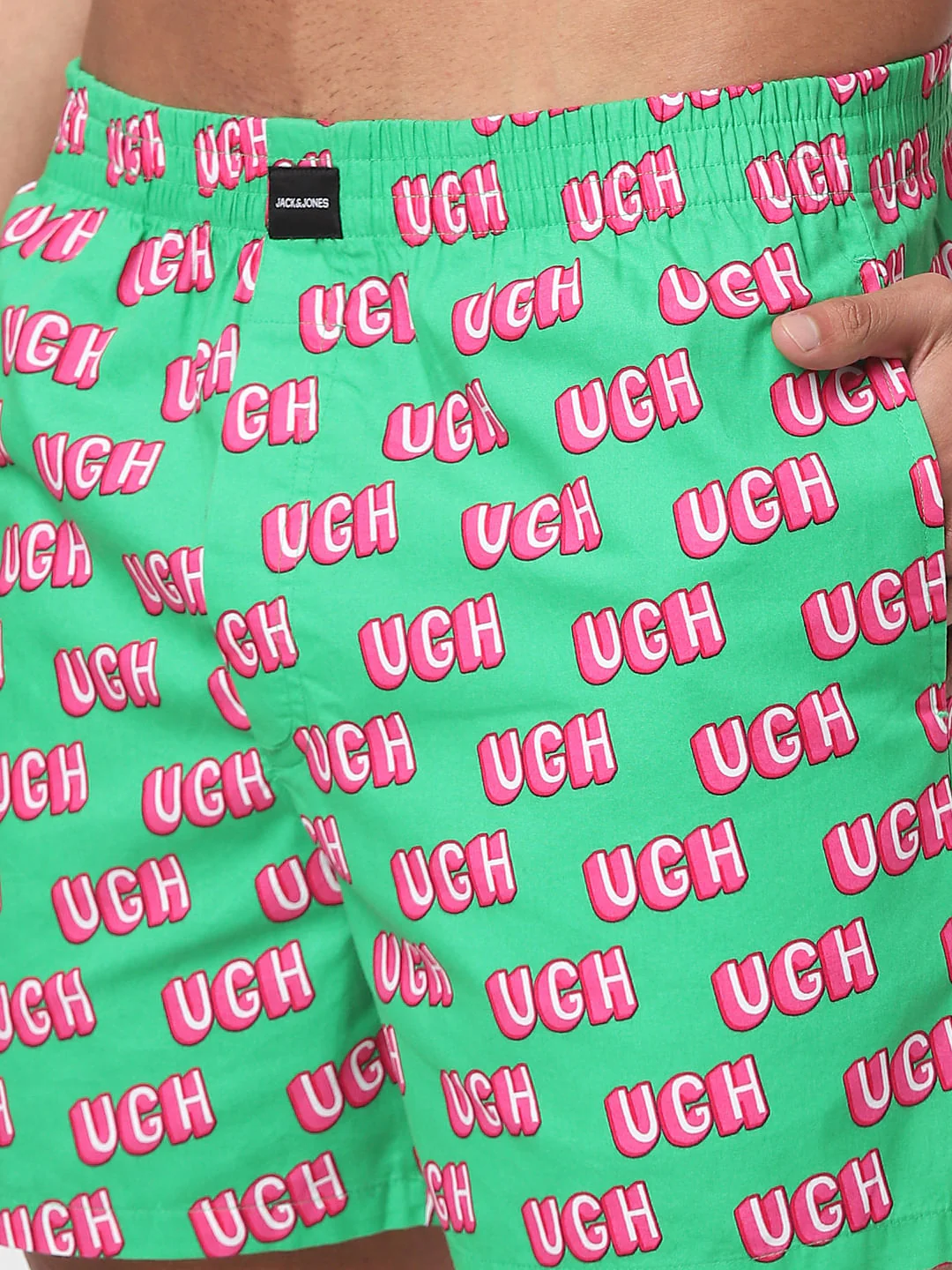 Green Text Print Boxers - Image 4