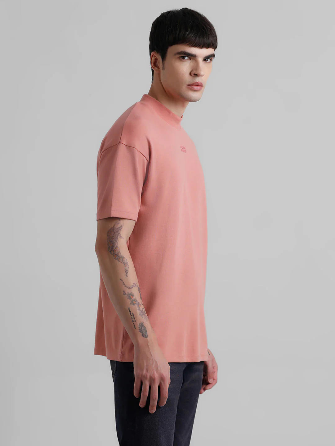 Pink Logo Print Oversized T-shirt - Image 3