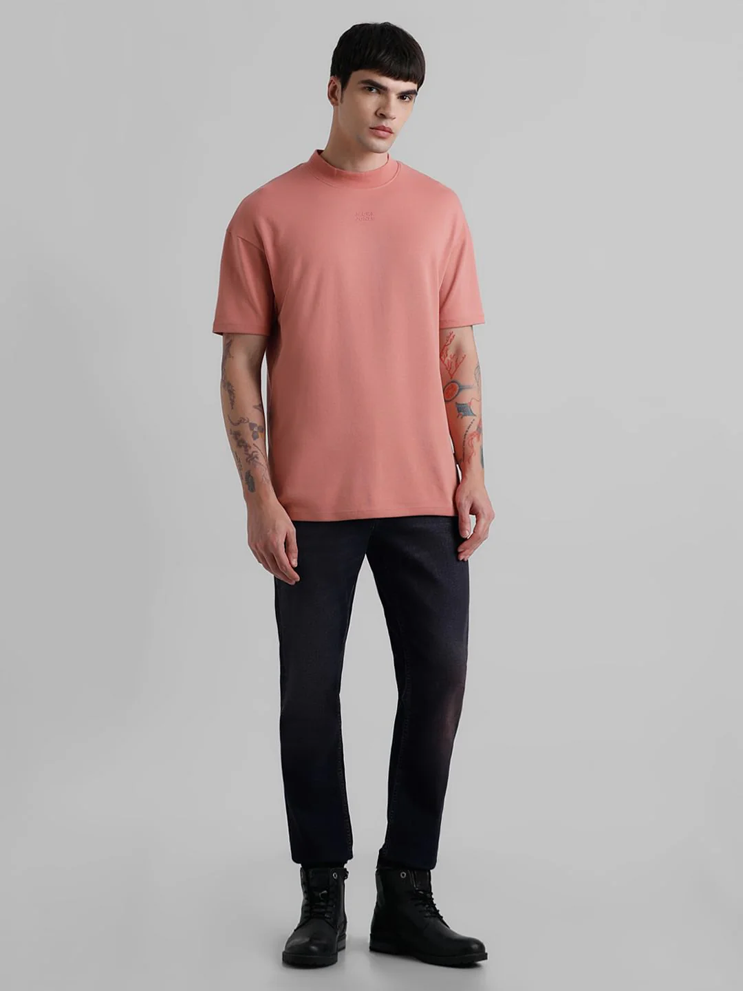 Pink Logo Print Oversized T-shirt - Image 6