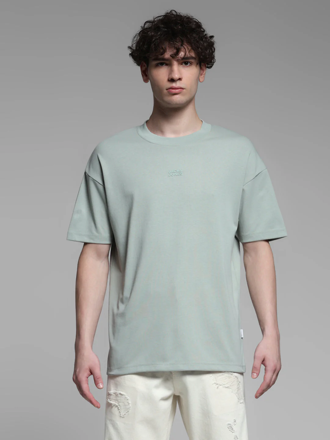 Knitted Crew Neck T-shirt - Green - Image 8