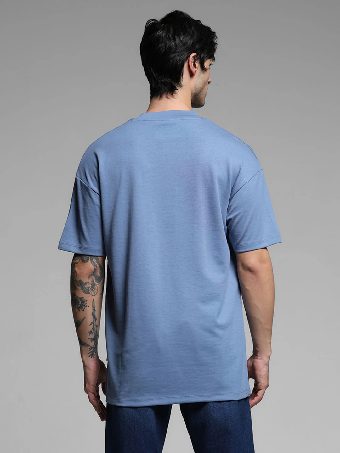 Blue Logo Text Knitted T-shirt - Image 4