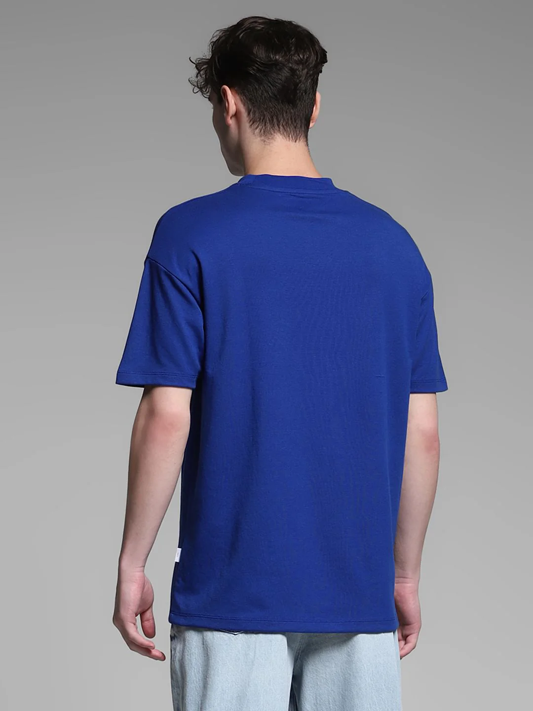Dark Blue Knitted Oversized T-shirt - Image 4