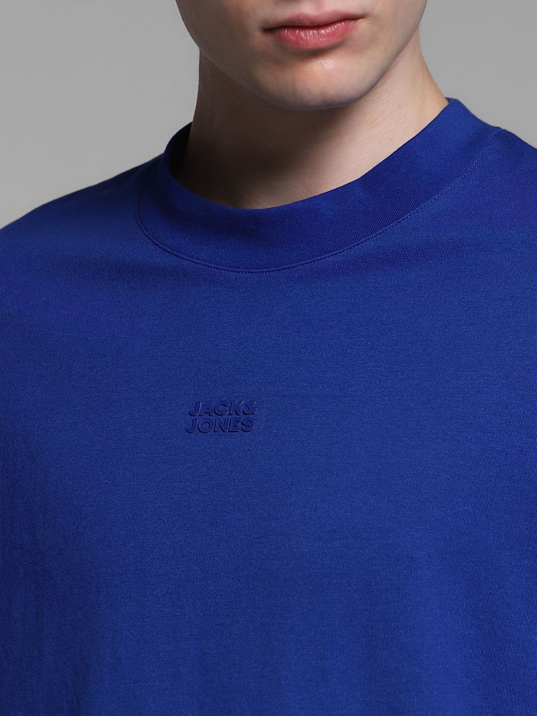 Dark Blue Knitted Oversized T-shirt - Image 5