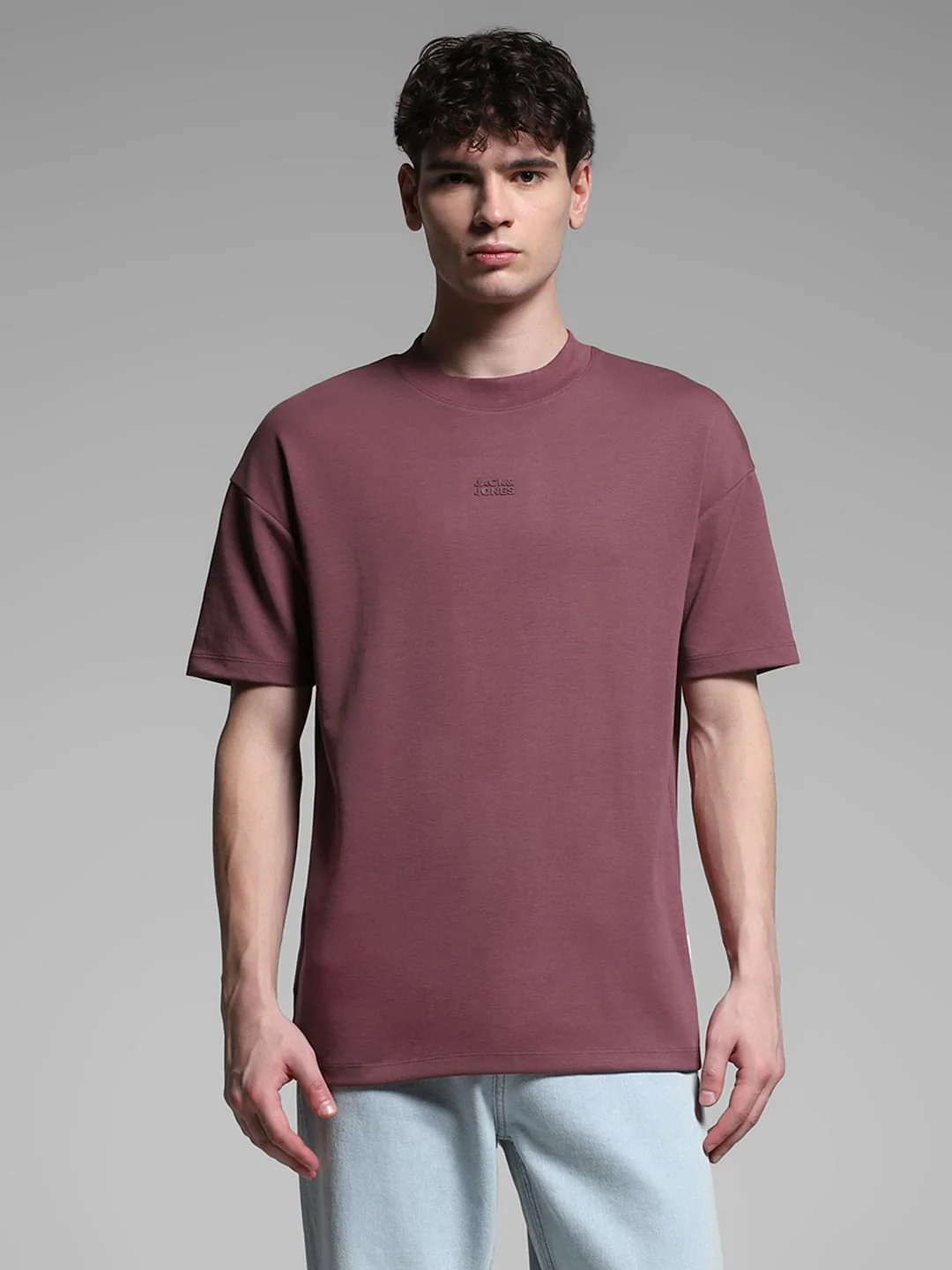 Plum Knitted Oversized T-shirt - Image 2
