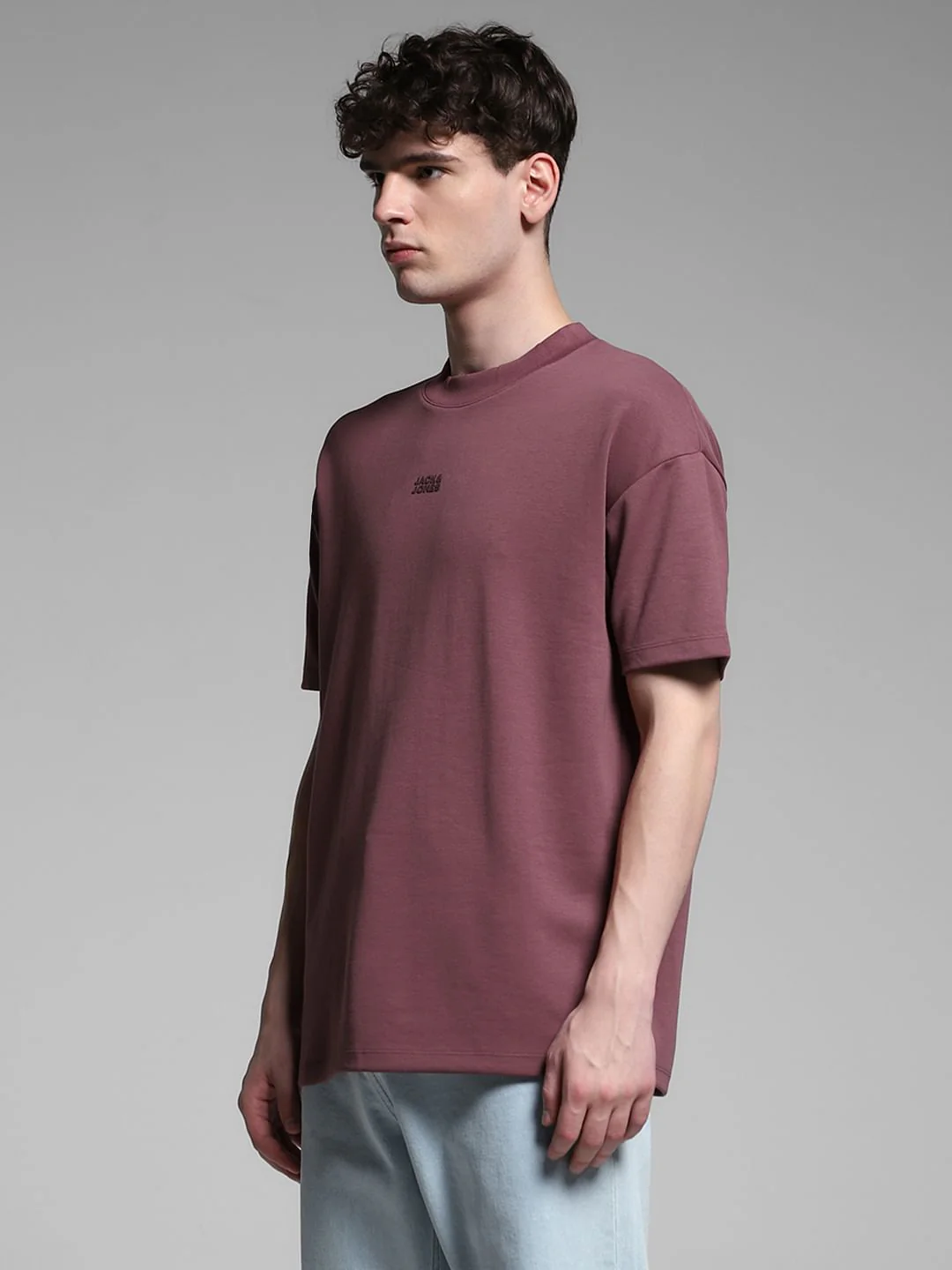 Plum Knitted Oversized T-shirt - Image 3