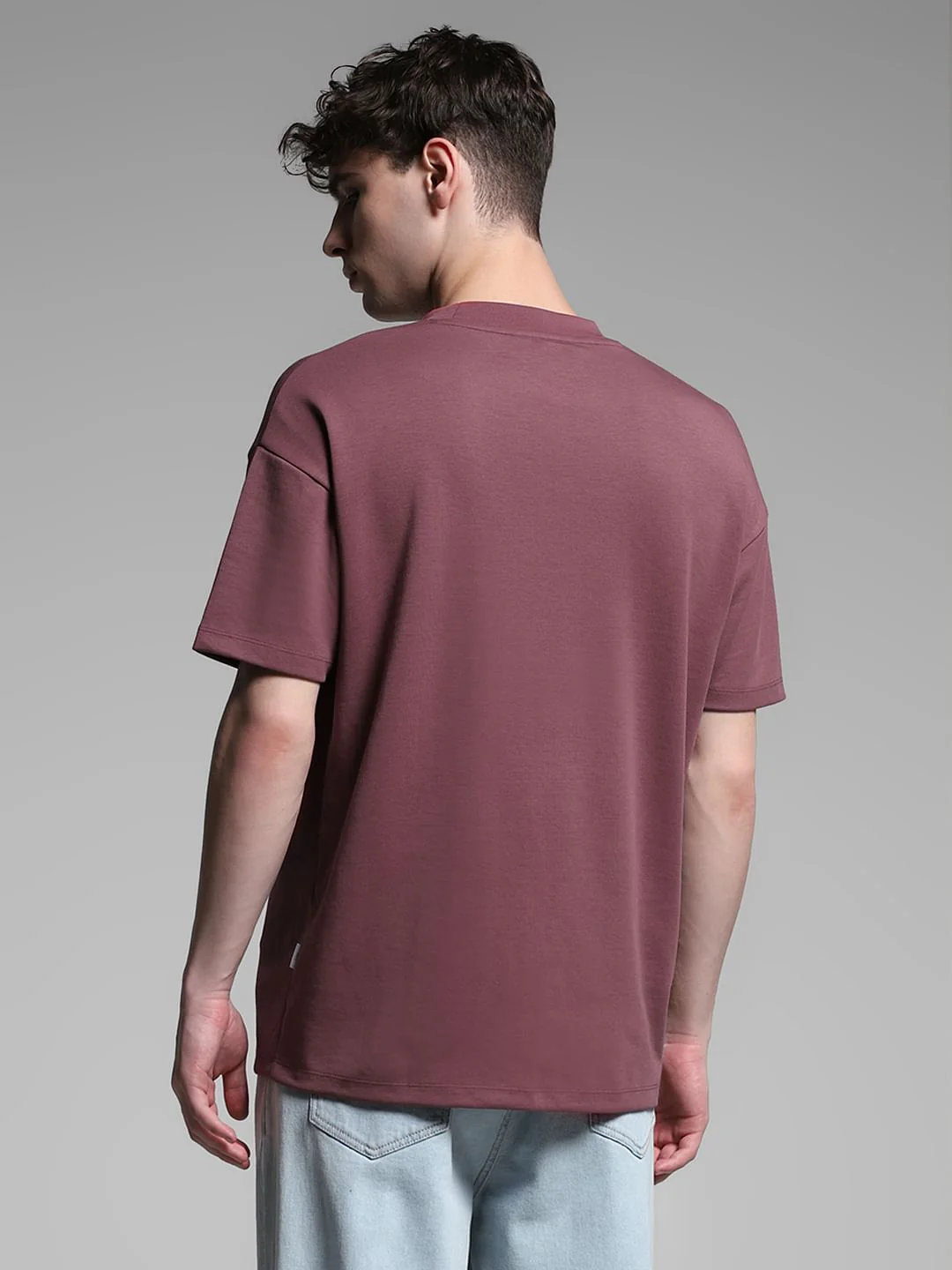 Plum Knitted Oversized T-shirt - Image 4