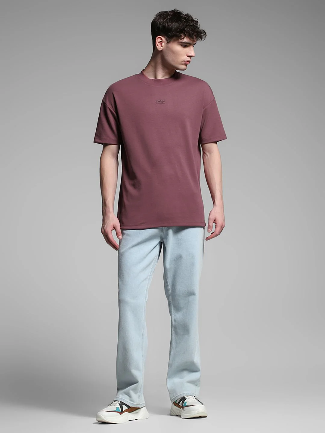 Plum Knitted Oversized T-shirt - Image 6