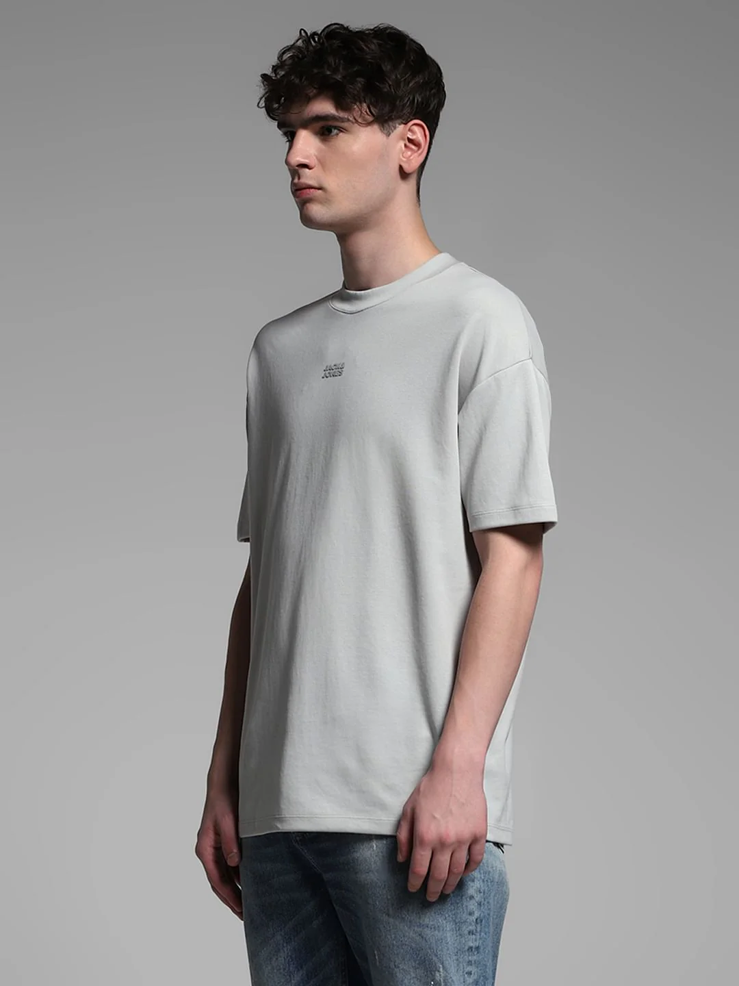 Grey Knitted Oversized T-shirt - Image 3