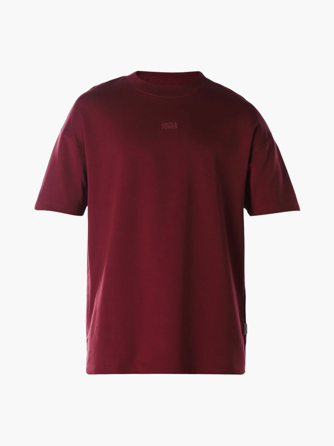 Logo Text Oversized Knit T-shirt - Dark Red - Image 7