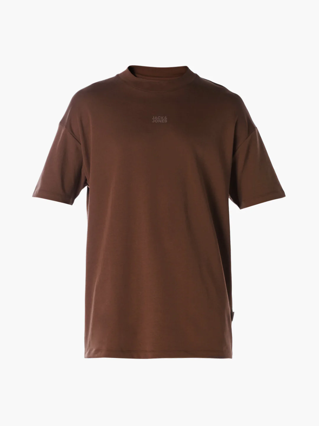 Logo Text Oversized Knit T-shirt - Dark Brown - Image 7