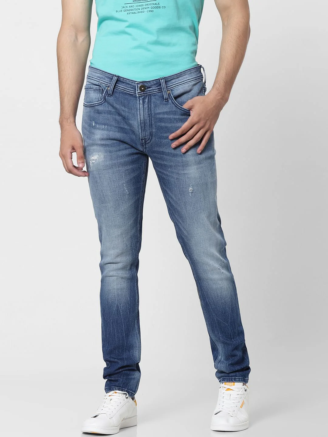 Blue Low Rise Liam Skinny Fit Jeans - Image 2