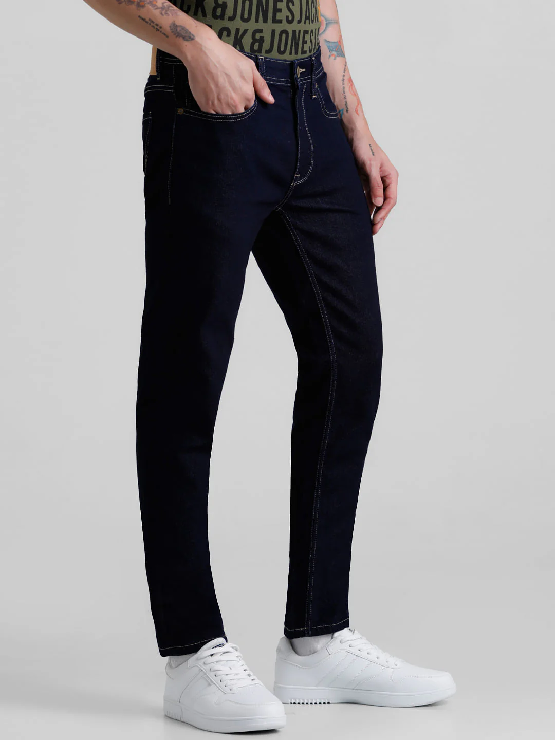 Dark Blue Low Rise Ben Skinny Jeans - Image 2