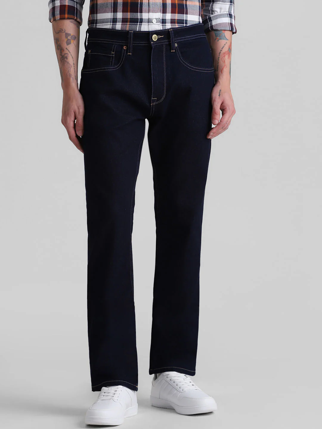Dark Blue High Rise Bootcut Jeans