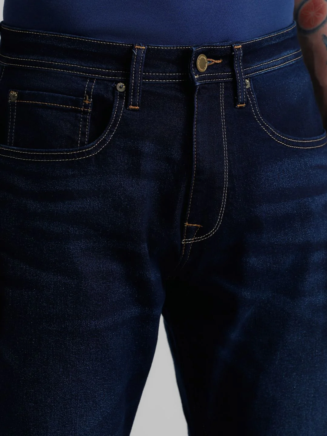 High Rise Bootcut Jeans - Dark Blue - Image 4