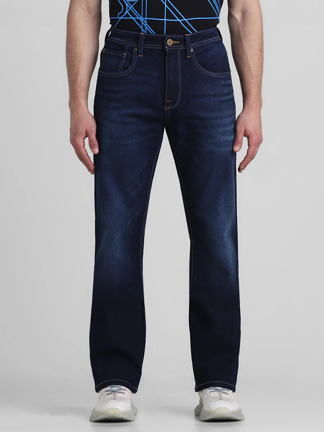 High Rise Bootcut Jeans - Dark Blue - Image 7