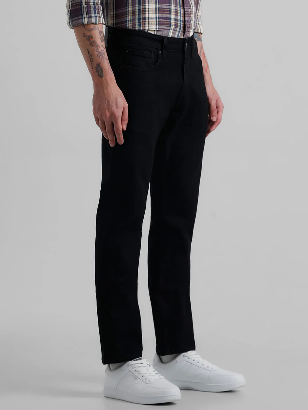 Black Mid Rise Clark Regular Fit Jeans - Image 2