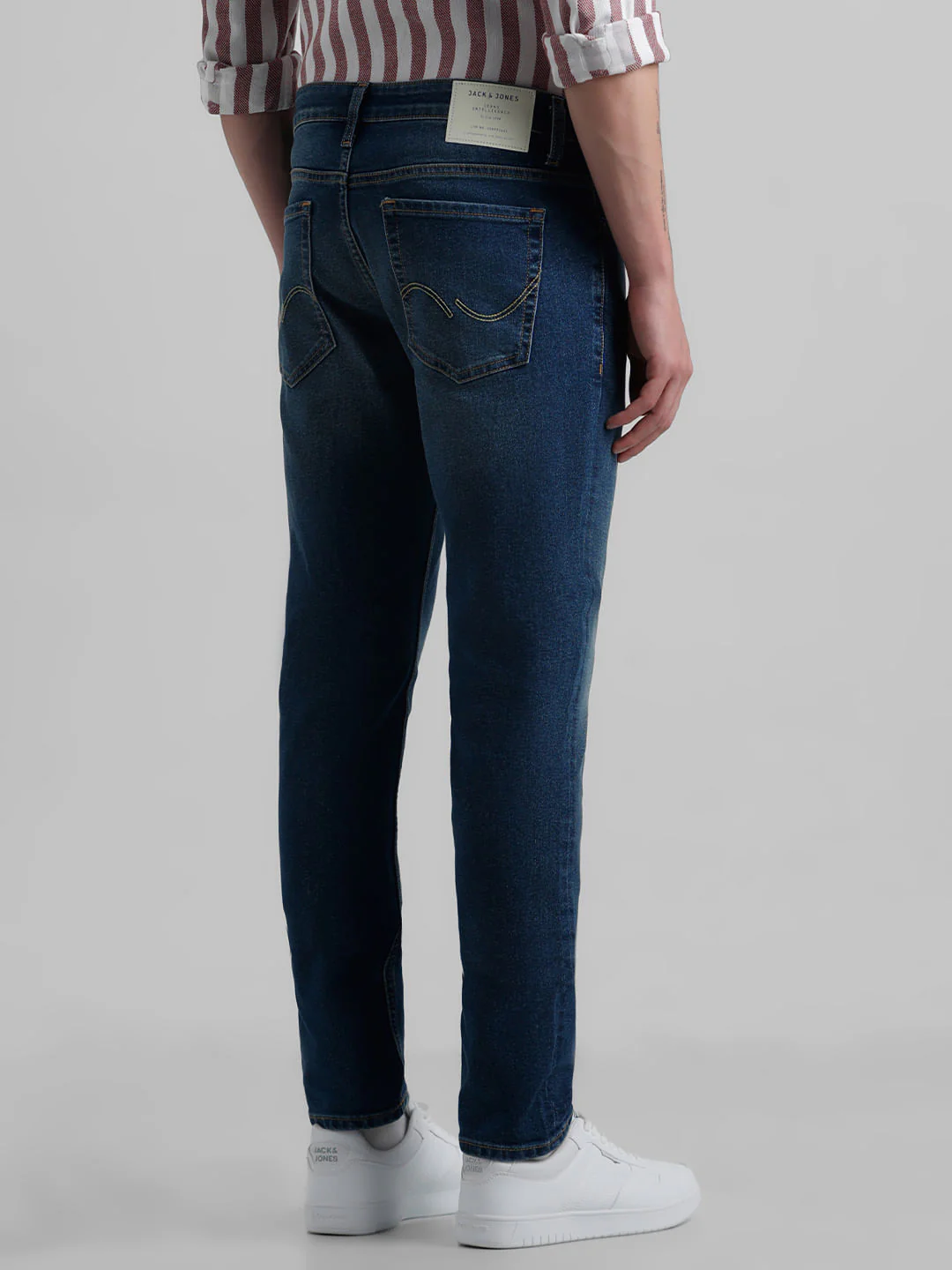 Blue Low Rise Washed Glenn Slim Jeans - Image 3