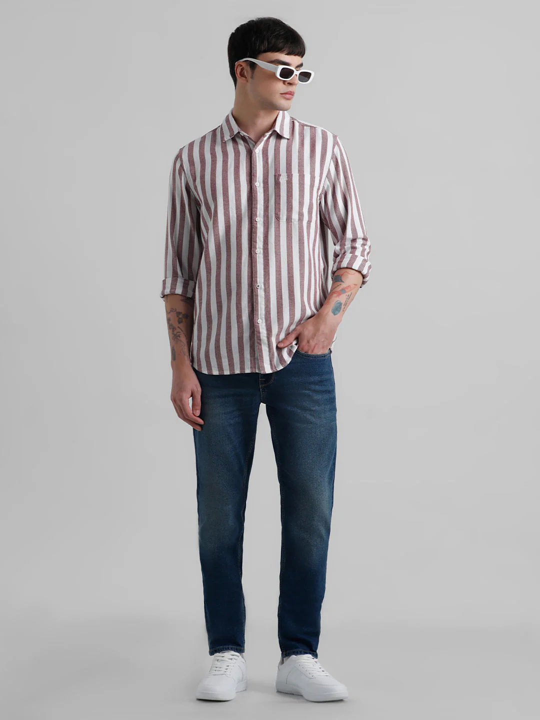 Blue Low Rise Washed Glenn Slim Jeans - Image 5