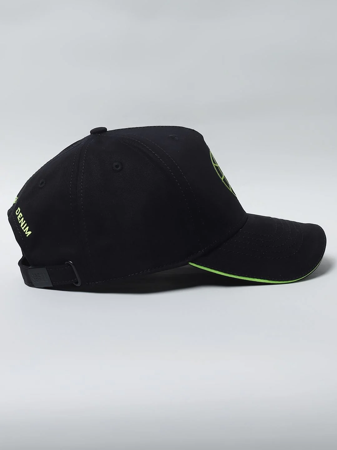Black Neon Logo Print Baseball Cap - Image 3