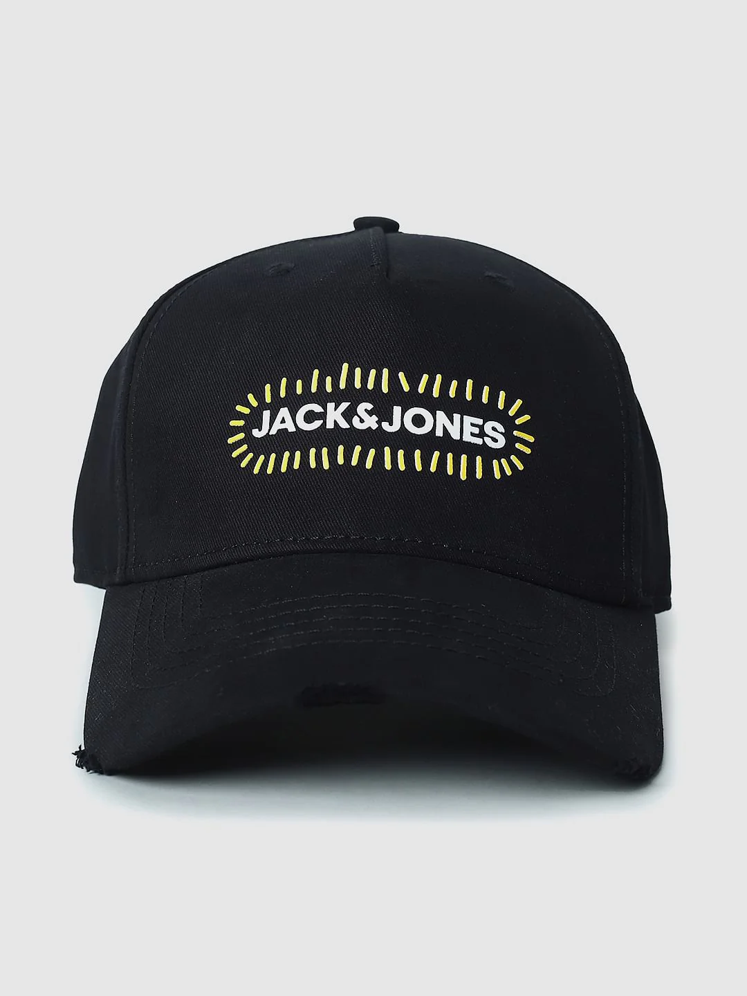 Black Logo Print Baseball Cap - Image 2