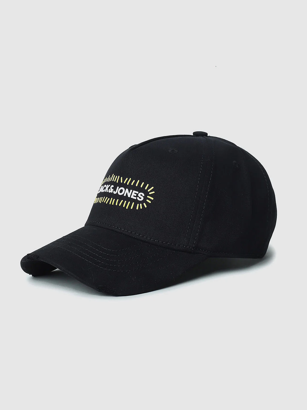 Black Logo Print Baseball Cap - Image 3