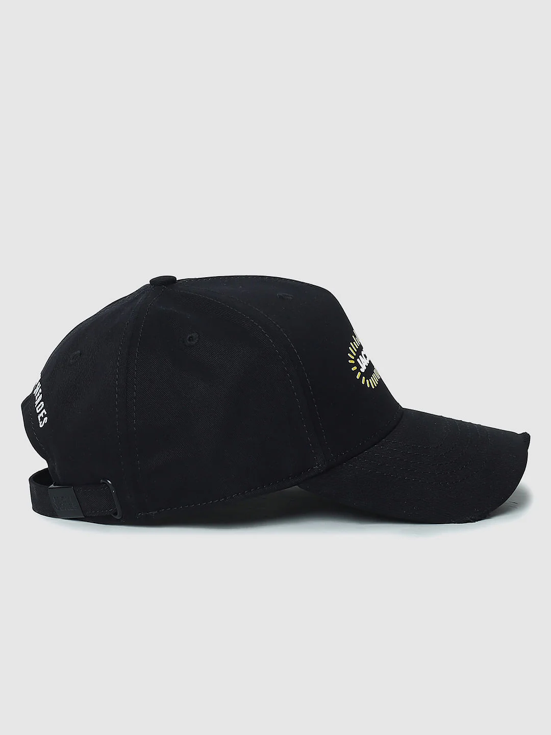 Black Logo Print Baseball Cap - Image 4