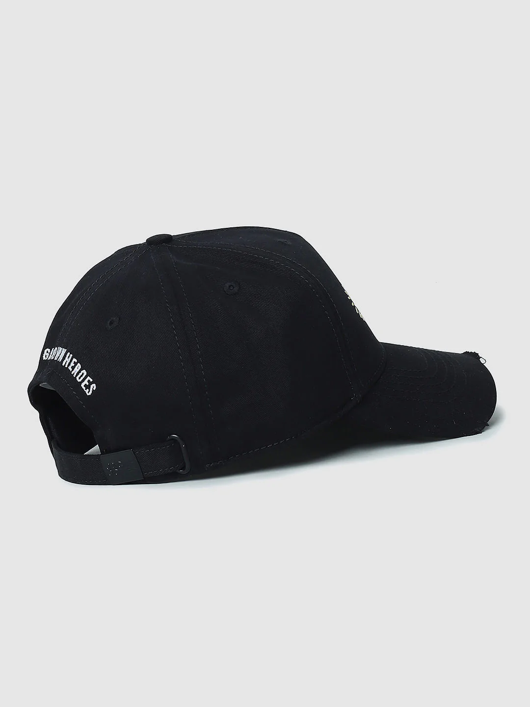 Black Logo Print Baseball Cap - Image 5
