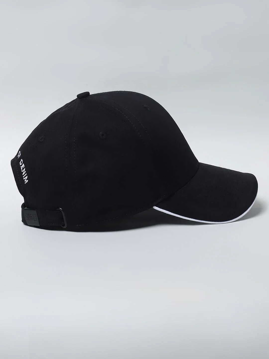 Black Contrast Logo Print Baseball Cap - Image 3