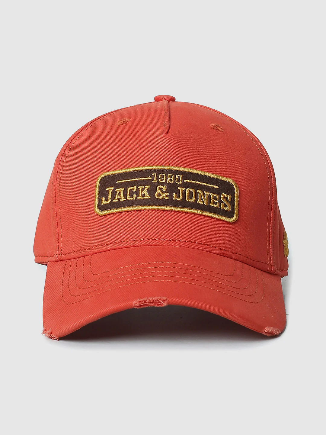Orange Embroidered Logo Baseball Cap - Image 2