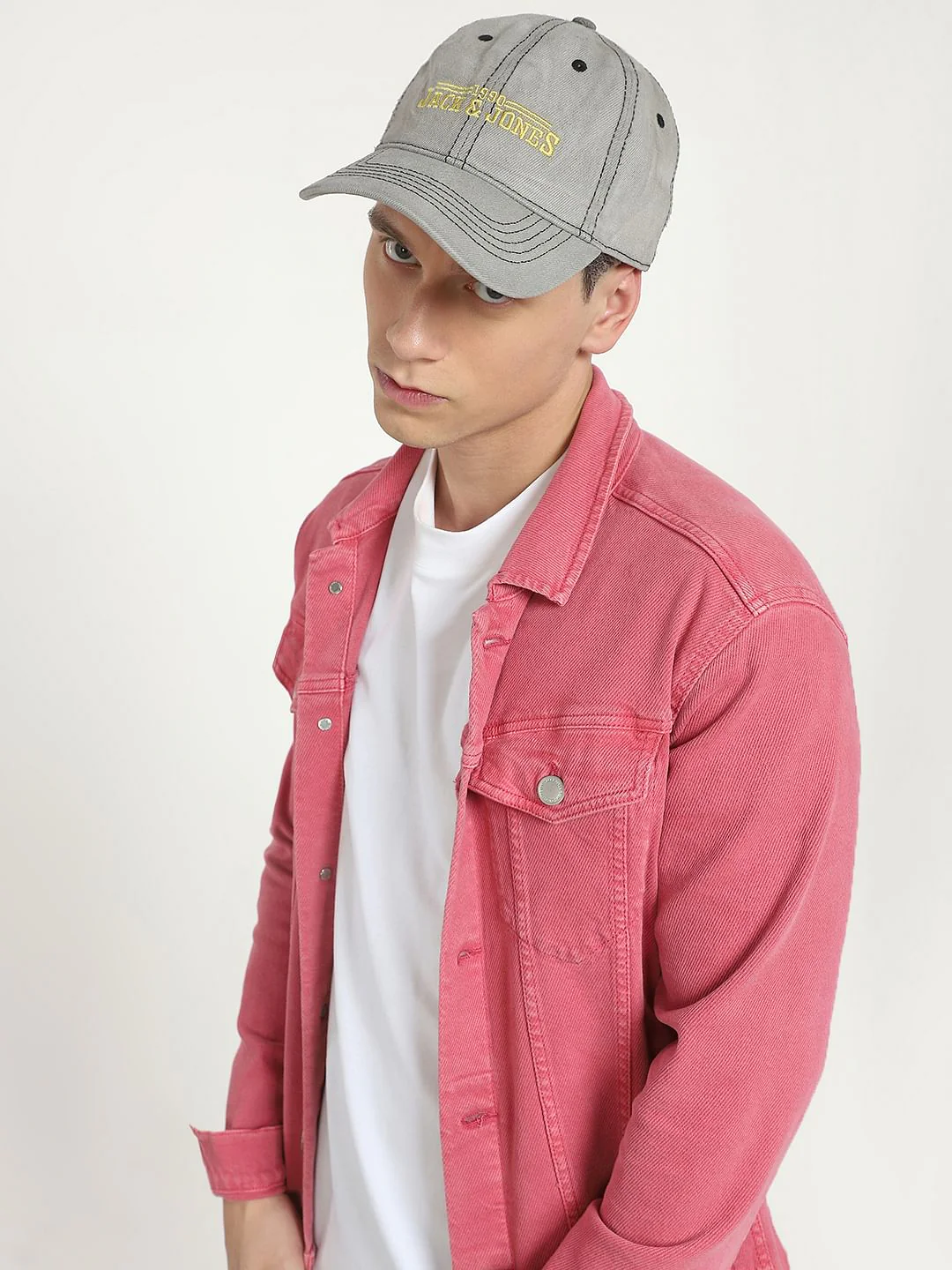 Grey Denim Cap