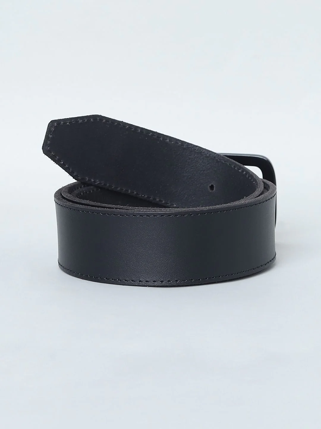 Black Printed Leather Belt - Image 3