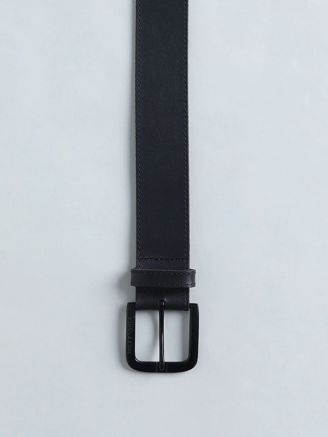 Black Printed Leather Belt - Image 4