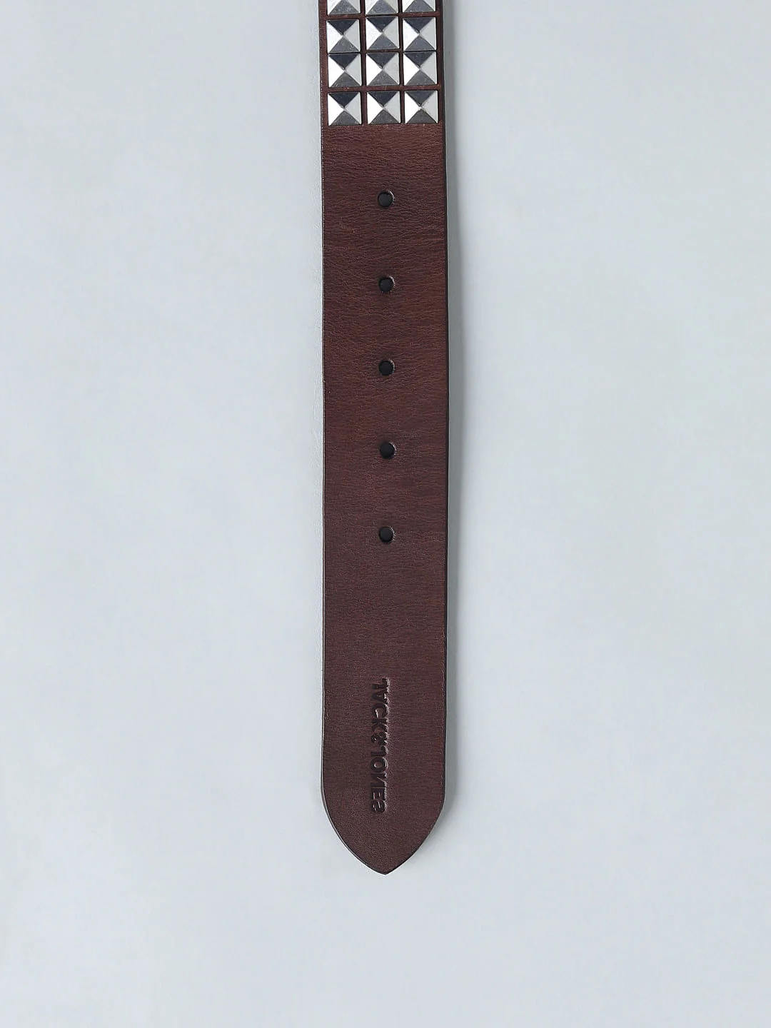 Brown Studded Leather Belt - Image 5